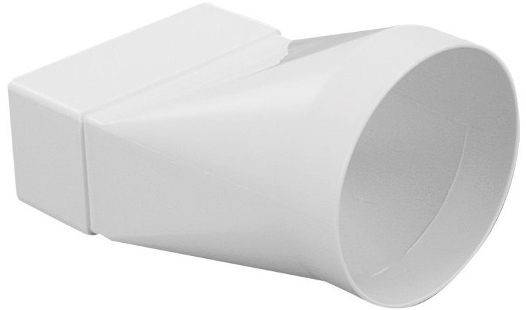 HACO CZD 129/220x55 ventilačný systém 220x55/129mm, prechodový kus, biela