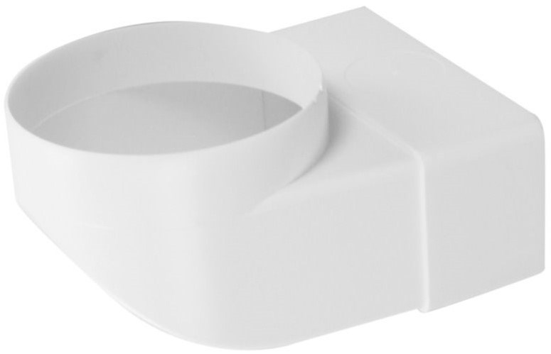 HACO CKZ 125/220x55 ventilačný systém 220x55/125mm, prechodový kus koleno, biela