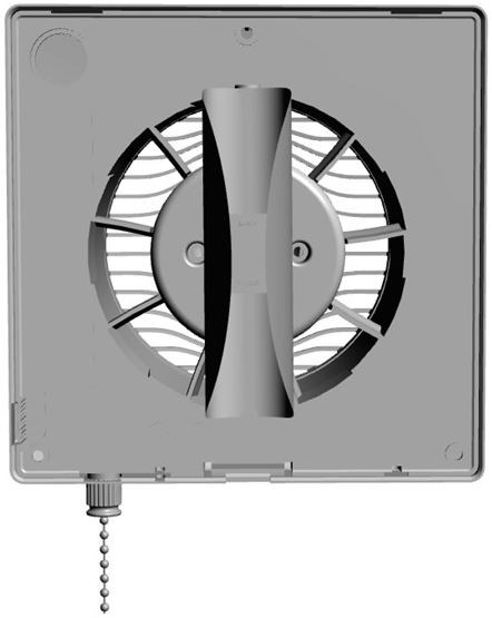 HACO AV 120 spätná klapka 120mm, k ventilátoru, plast, biela