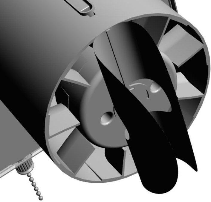 HACO AV 120 spätná klapka 120mm, k ventilátoru, plast, biela