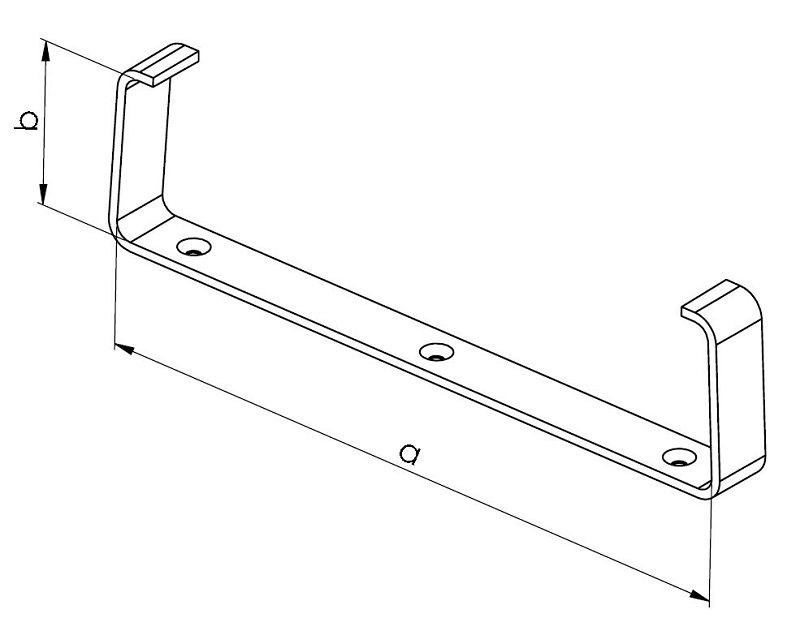 HACO UMP držiak kanála 220x55mm plast (sada)