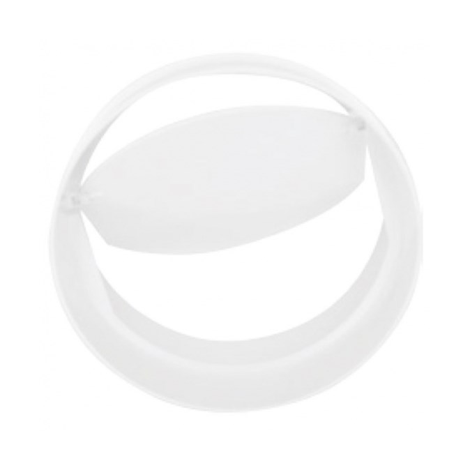 HACO ZKP 125 spätná klapka, 125mm, plast, biela