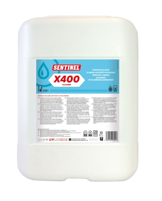 SENTINEL X400 prípravok na čistenie systémov ústredného kúrenia 20l, číra