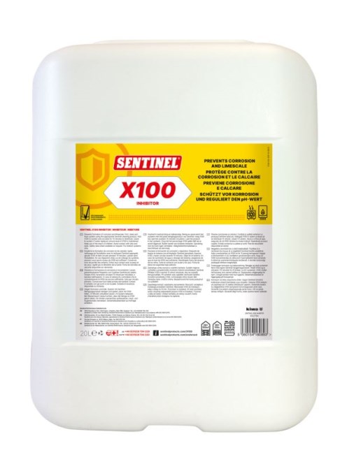 SENTINEL X100 inhibítor pre systémy ústredného kúrenia 20l, číra