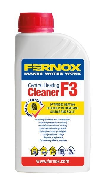 FERNOX CLEANER F3 čistič systémov ústredného vykurovania 500 ml, jantárová
