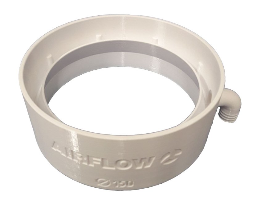 AIRFLOW okružie na záchyt kondenzátu 60mm, pre potrubie D150mm, biela