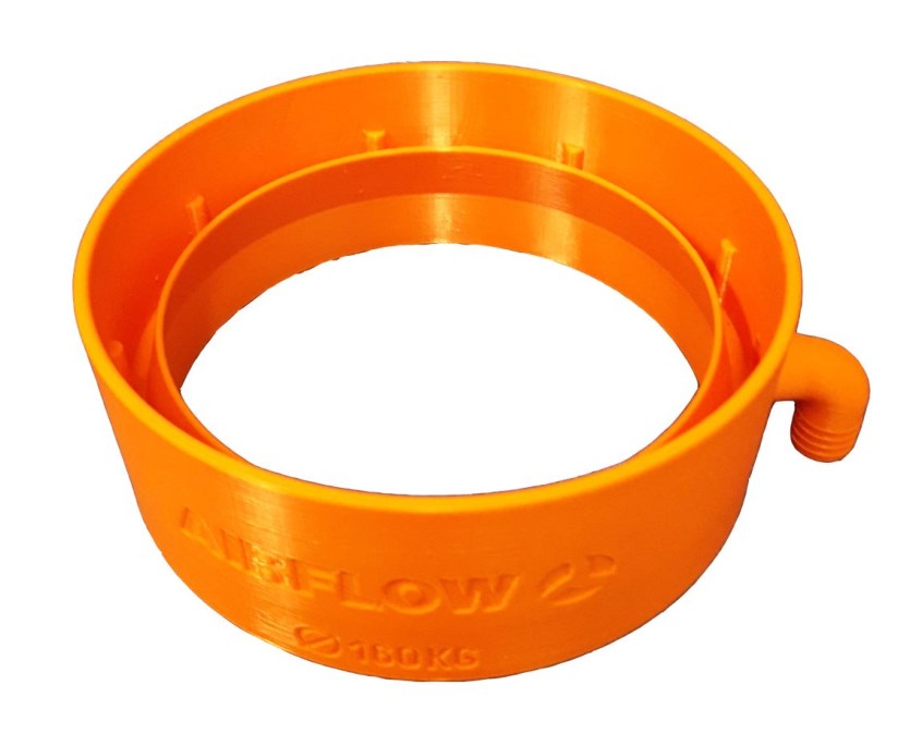 AIRFLOW okružie na záchyt kondenzátu 60mm, pre KG potrubie D160mm, oranžová
