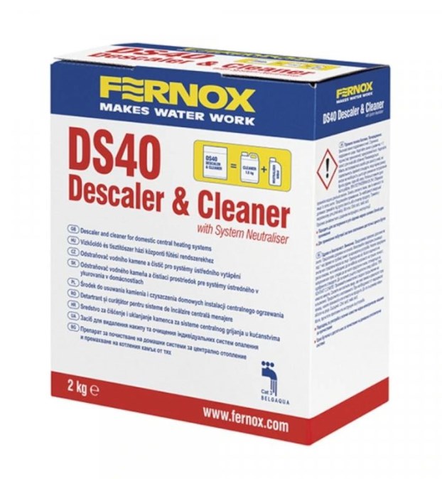 FERNOX DS40 SYSTEM CLEANER čistiaci prípravok pre vykurovacie systémy 25 kg, červená