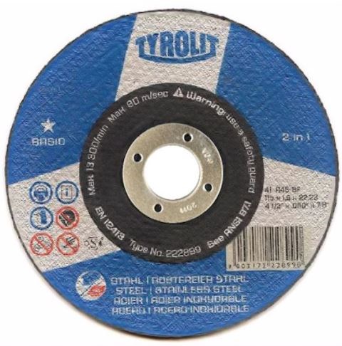 TYROLIT BASIC A46Q-BFB rezný kotúč 115x1,6x22,2 mm, na oceľ a nerez