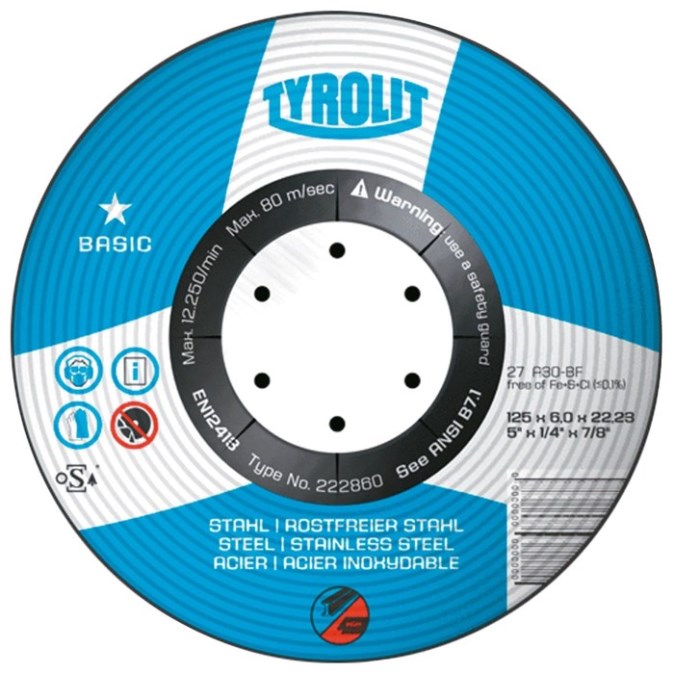 TYROLIT BASIC A46Q-BFB rezný kotúč 150x1,6x22,2 mm, na oceľ a nerez