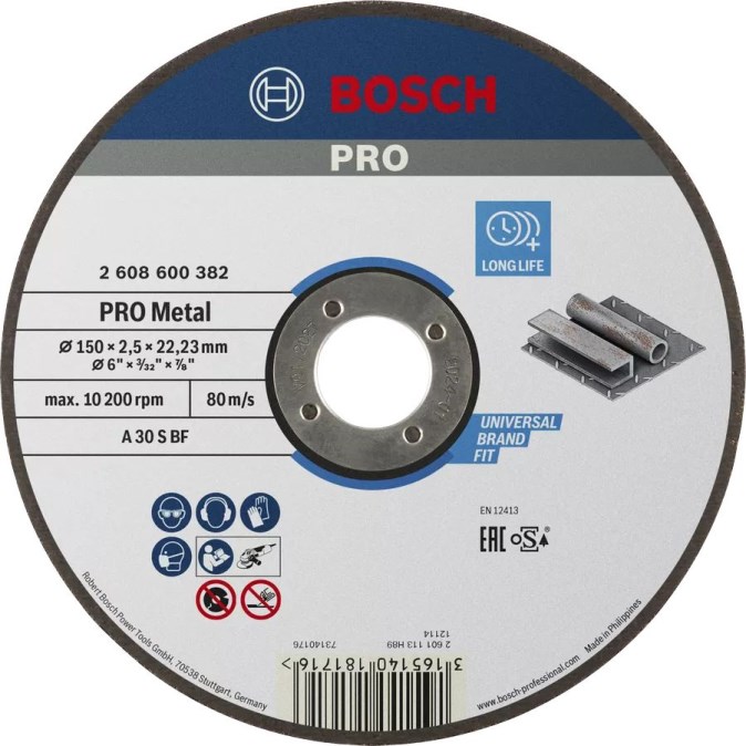 BOSCH PRO METAL rezný kotúč 150x2,5x22,2 mm, na kov