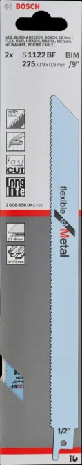 BOSCH FLEXIBLE FOR METAL pílový list 225 mm, 1,8 mm, 2 ks, na kov (komplet)