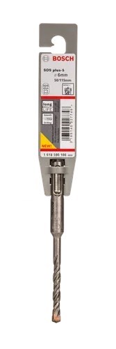 BOSCH SDS PLUS-5 vrták 6x50 mm, SDS-PLUS, vidiový, do betónu a muriva