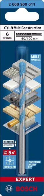BOSCH MULTI CONSTRUCTION vrták 6x60 mm, CYL-9, univerzálny