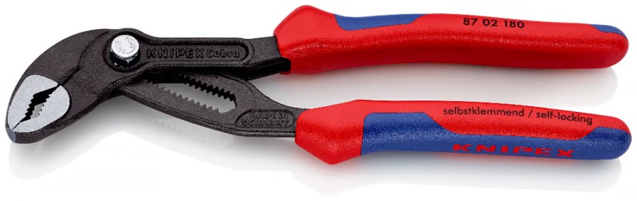 KNIPEX COBRA kliešte 1 1/2", 180 mm, viackomponentné rukoväte, na vodné čerpadlá