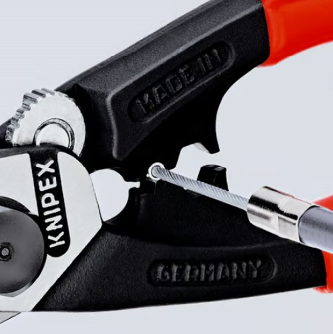 KNIPEX nožnice 190 mm, na káble a drôtené laná