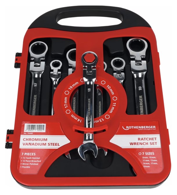 ROTHENBERGER ROCLICK set račňových očkoplochých kľúčov 8-19 mm, 7 ks