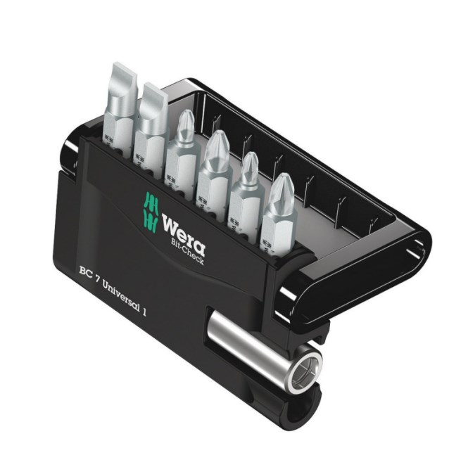 WERA KRAFTFORM BIT-CHECK 7 UNIVERSAL 1 SB set skrutkovacích bitov, S/PH/PZ, 7 ks (sada)