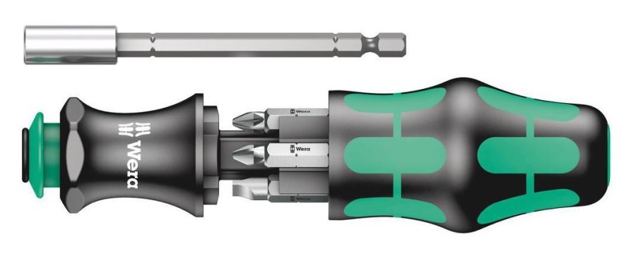 WERA KRAFTFORM KOMPAKT 27 RA 1 SB zásobníkový skrutkovač na bity, S/PH/PZ, 6 ks bitov, račňový (sada)