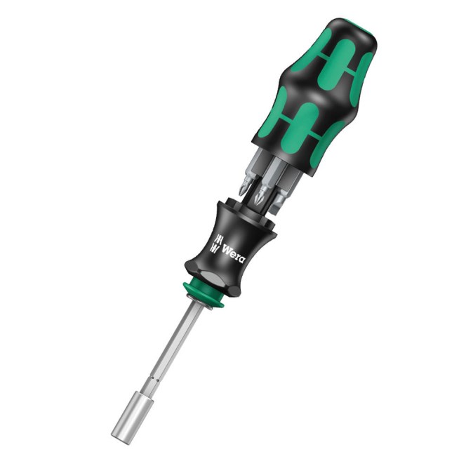WERA KRAFTFORM KOMPAKT 27 RA 1 SB zásobníkový skrutkovač na bity, S/PH/PZ, 6 ks bitov, račňový (sada)