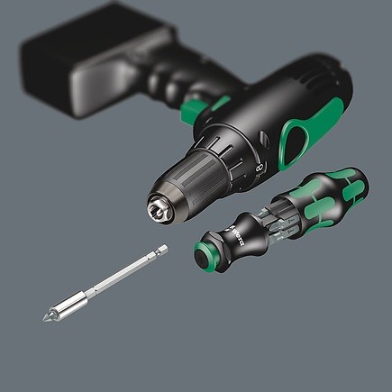 WERA KRAFTFORM KOMPAKT 27 RA 1 SB zásobníkový skrutkovač na bity, S/PH/PZ, 6 ks bitov, račňový (sada)
