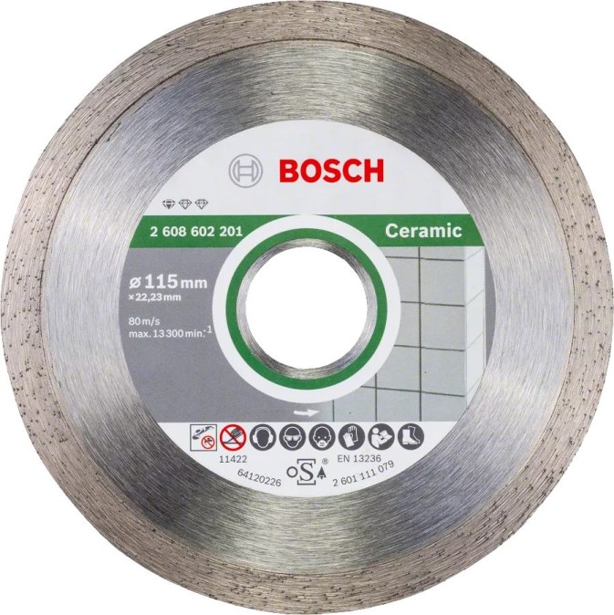 BOSCH STANDARD FOR CERAMIC rezný kotúč 115x1,6x22,2 mm, diamantový, na obklady a dlažbu