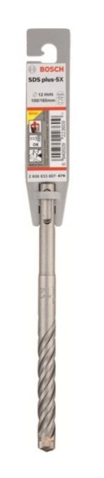 BOSCH SDS PLUS-5X vrták 12x100 mm, SDS-PLUS, vidiový, 4 čepieľky, do betónu a muriva