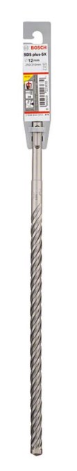 BOSCH SDS PLUS-5X vrták 12x250 mm, SDS-PLUS, vidiový, 4 čepieľky, do betónu a muriva