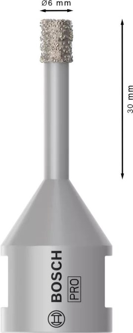 BOSCH PRE CERAMIC DRY vŕtacia korunka 6 mm, diamantová, na murivo
