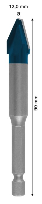 BOSCH HARD CERAMIC vrták 12x90 mm, HEX-9, na dlaždice
