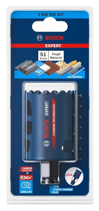BOSCH EXPERT MULTI MATERIAL vŕtacia korunka 51 mm, karbidová, upínanie Power Change Plus, univerzálna