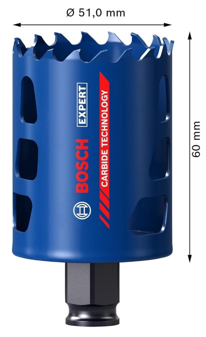 BOSCH EXPERT MULTI MATERIAL vŕtacia korunka 51 mm, karbidová, upínanie Power Change Plus, univerzálna