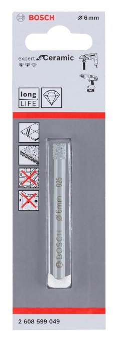 BOSCH EXPERT FOR CERAMIC vŕtacia korunka 6 mm, diamantová, do dlaždíc