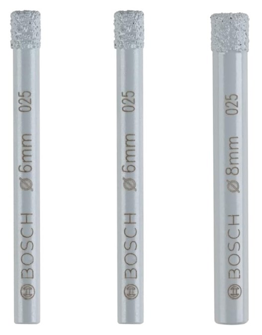 BOSCH EXPERT FOR CERAMIC set vŕtacích koruniek 6-8 mm, 3 ks, diamantových, do dlaždíc