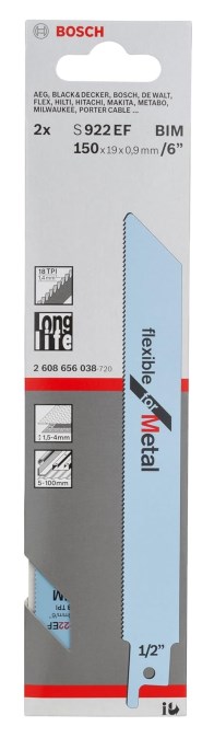 BOSCH FLEXIBLE FOR METAL pílový list 300 mm, 1,4 mm, 2 ks na kov