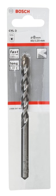 BOSCH vrták 8x80 mm, CYL-3, na betón
