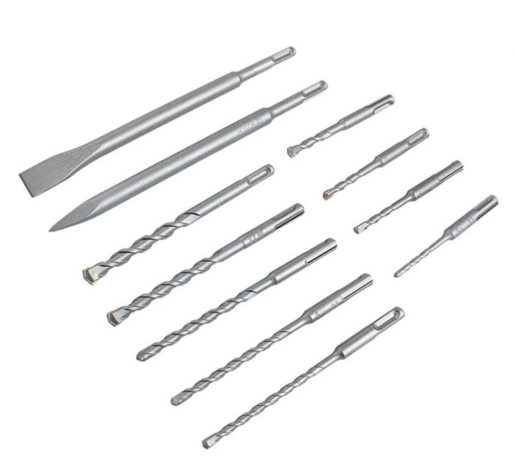 BOSCH SDS PLUS-1 set vrtákov do kladív 6-7-8-10-12 mm, 11 ks + kufor, SDS-PLUS, do betónu a muriva