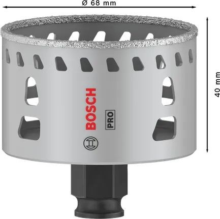 BOSCH PRE TILE PC PLUS vŕtacia korunka 68 mm, Power Change Plus, diamantová, na kameň