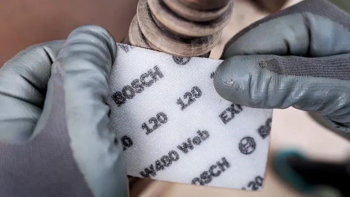 BOSCH EXPERT W480 set brúsnych sietí 115x140 mm, 120-320 (sada 6 ks)