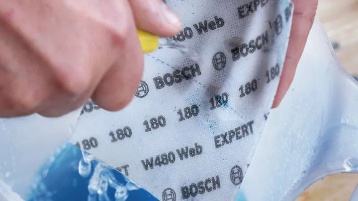 BOSCH EXPERT W480 set brúsnych sietí 115x140 mm, 120-320 (sada 6 ks)