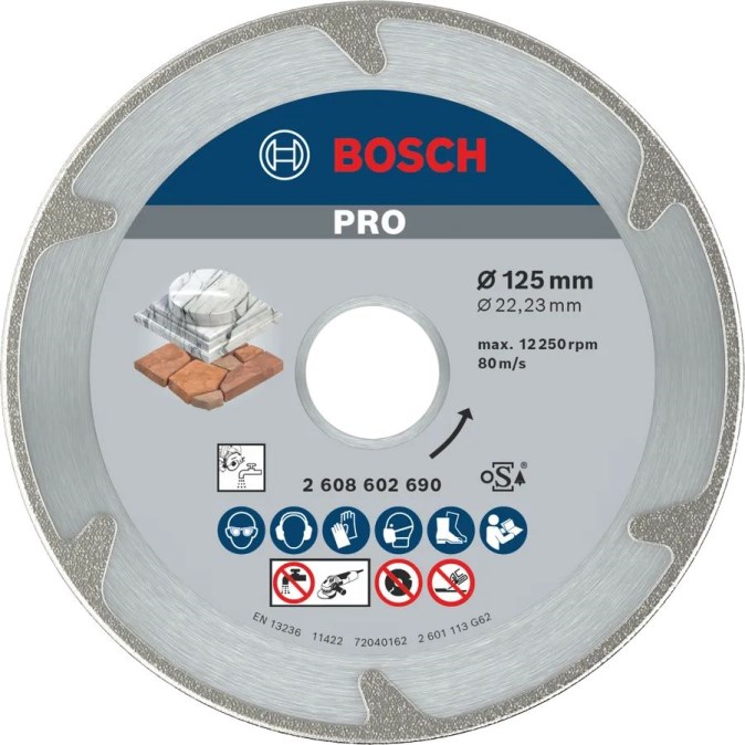 BOSCH PRE MARBLE rezný kotúč 125x2,2x22,2 mm, diamantový, na mramor