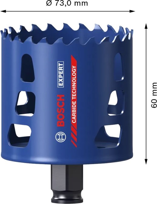 BOSCH EXPERT MULTI MATERIAL PRO vŕtaciu korunku 73 mm, Power Change Plus, karbidová, univerzálna
