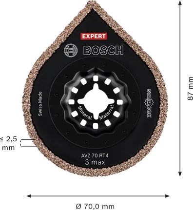 BOSCH EXPERT 3 MAX AVZ 70 RT4 odstraňovač malty 70mm