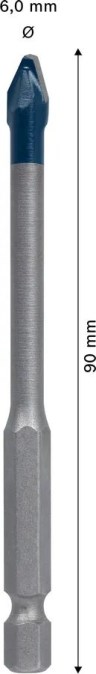 BOSCH EXPERT HARD CERAMIC vrták 6x90 mm, HEX-9, karbidový, na dlaždice