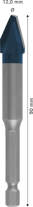BOSCH EXPERT HARD CERAMIC vrták 12x90 mm, HEX-9, karbidový, na dlaždice