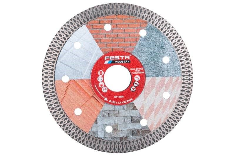 FESTA INDUSTRY rezný kotúč 125x1,4x22,2 mm, diamantový, univerzálny