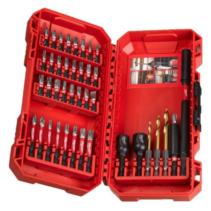 MILWAUKEE SHOCKWAVE IMPACT DUTY set skrutkovacích bitov a nástrčných kľúčov, PH/PZ/TX/HEX, 40 ks (sada)