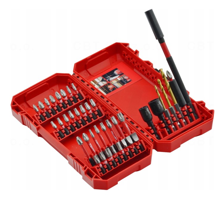 MILWAUKEE SHOCKWAVE IMPACT DUTY set skrutkovacích bitov a nástrčných kľúčov, PH/PZ/TX/HEX, 40 ks (sada)