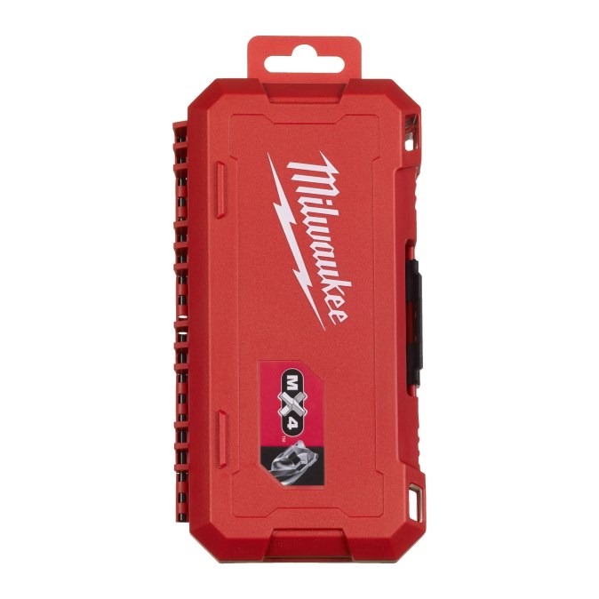 MILWAUKEE MX4 set vrtákov 5-6-8-10-12 mm, 7 ks + RedBox, SDS-PLUS, vidiové, 4 čepieľky, do betónu a muriva (sada)