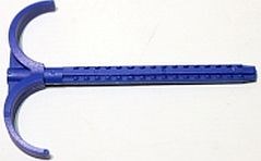 UPONOR hmoždinkový hák 6cm dvojitý, modrá